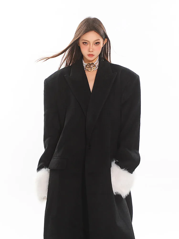 【24s Nov.】Classic Woolen Detachable Fur Coat