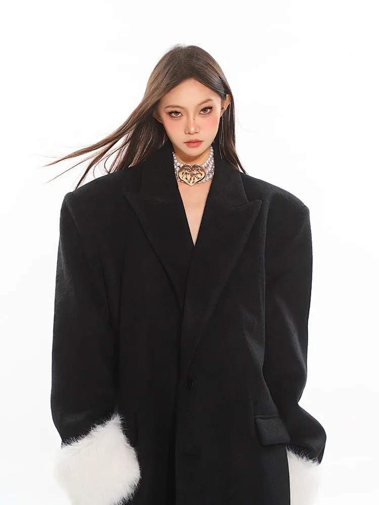 【24s Nov.】Classic Woolen Detachable Fur Coat