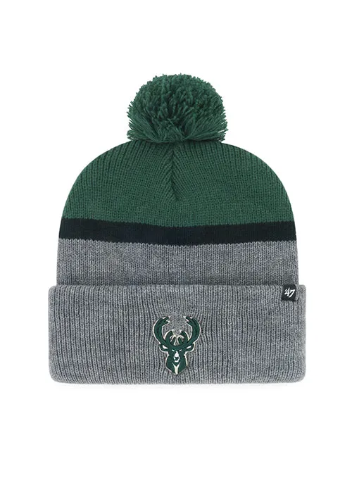 '47 Brand Lottery Milwaukee Bucks Pom Cuff Knit Hat