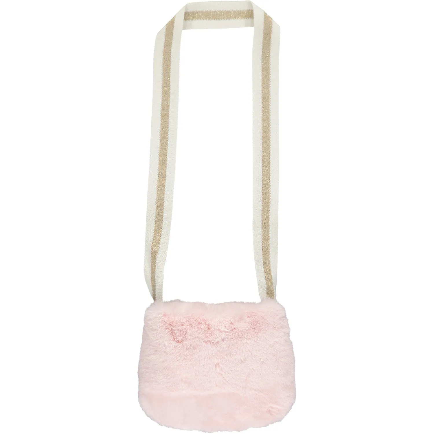 A DEE - Petunia Faux Fur Heart Bag - Pale Pink