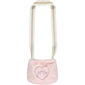 A DEE - Petunia Faux Fur Heart Bag - Pale Pink