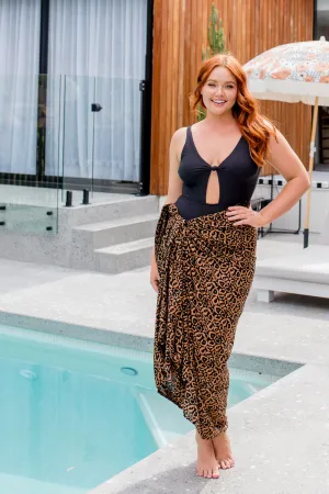 Abstract Leopard Print Sarong