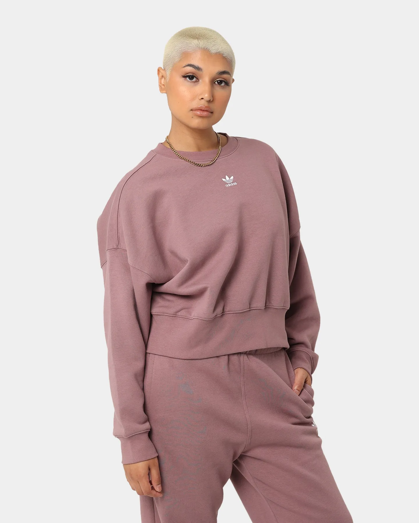 Adidas Women's Adicolor Essentials Fleece Sweatshirt Wonder Oxide