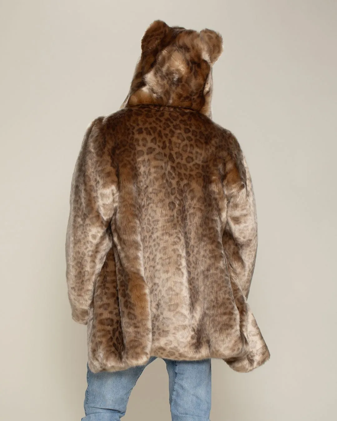 African Golden Cat Luxe Classic Faux Fur Coat | Men's