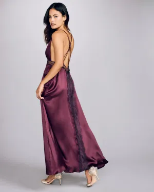 Alexandria Aubergine Silk Gown