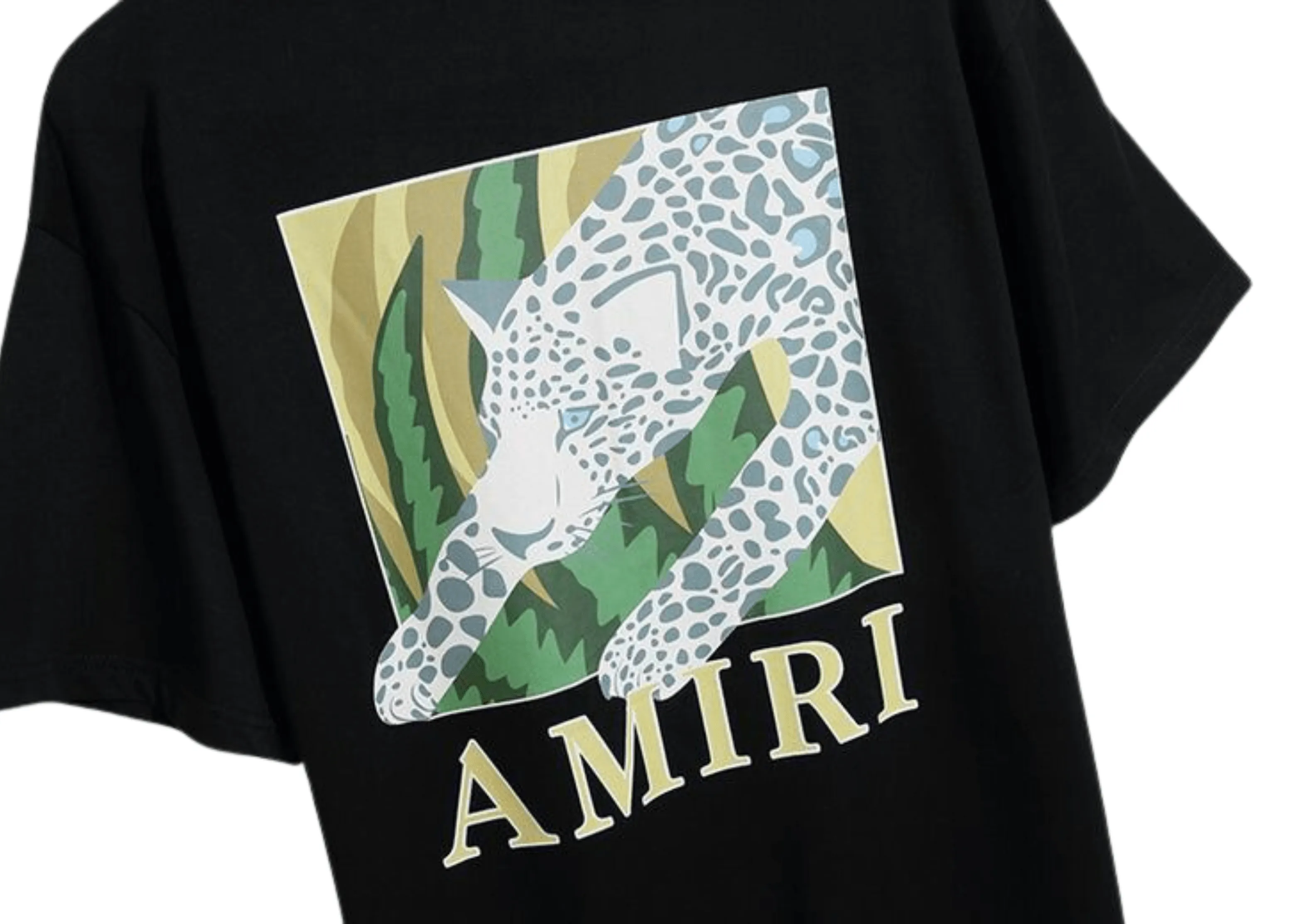 Amiri - Printed Leopard Black T-Shirt