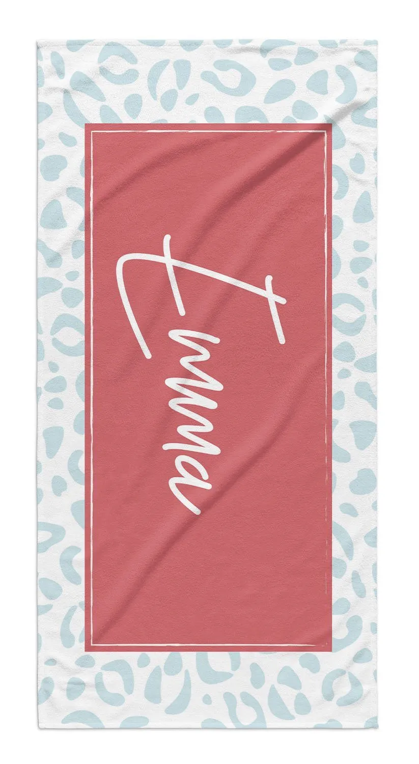 ANIMAL PRINT BOX PERSONALIZED  PREMIUM TOWEL