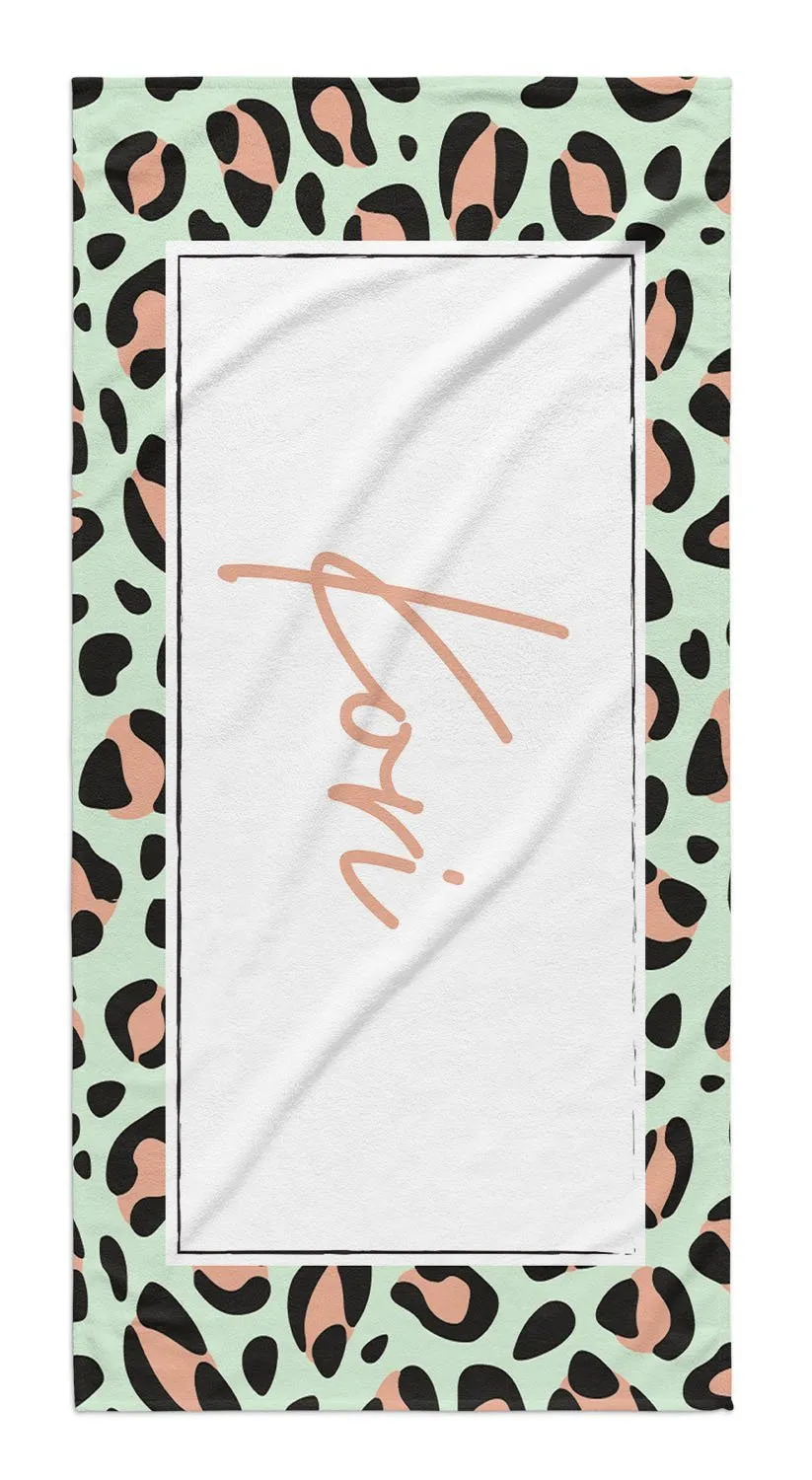 ANIMAL PRINT BOX PERSONALIZED  PREMIUM TOWEL