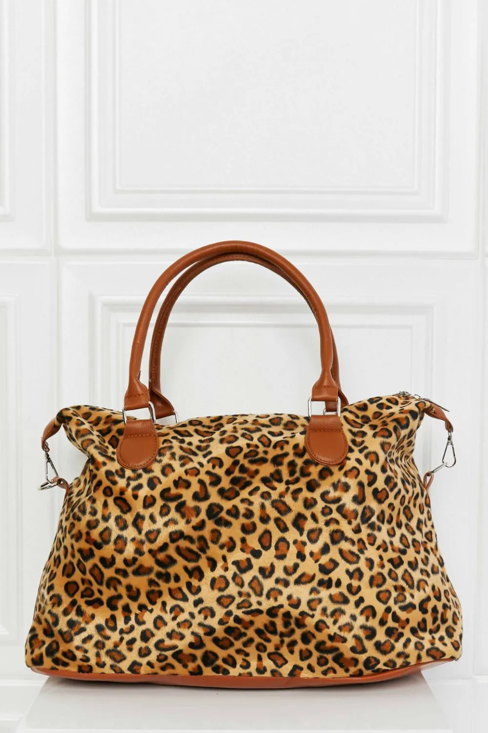 Animal Print Brushed Weekender Bag