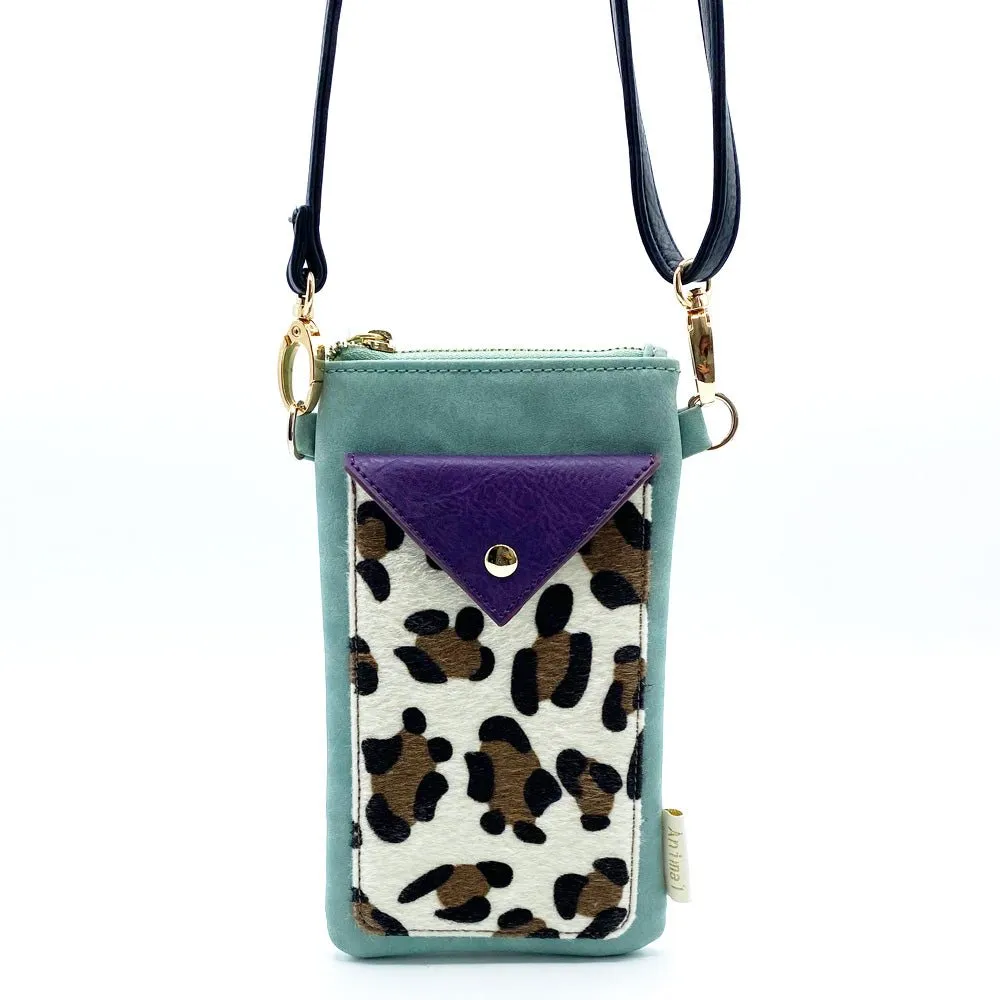 Animal Print Purple Leopard Phone Wallet