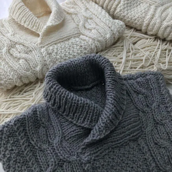 Aran Jumper & Cable Knit Hat