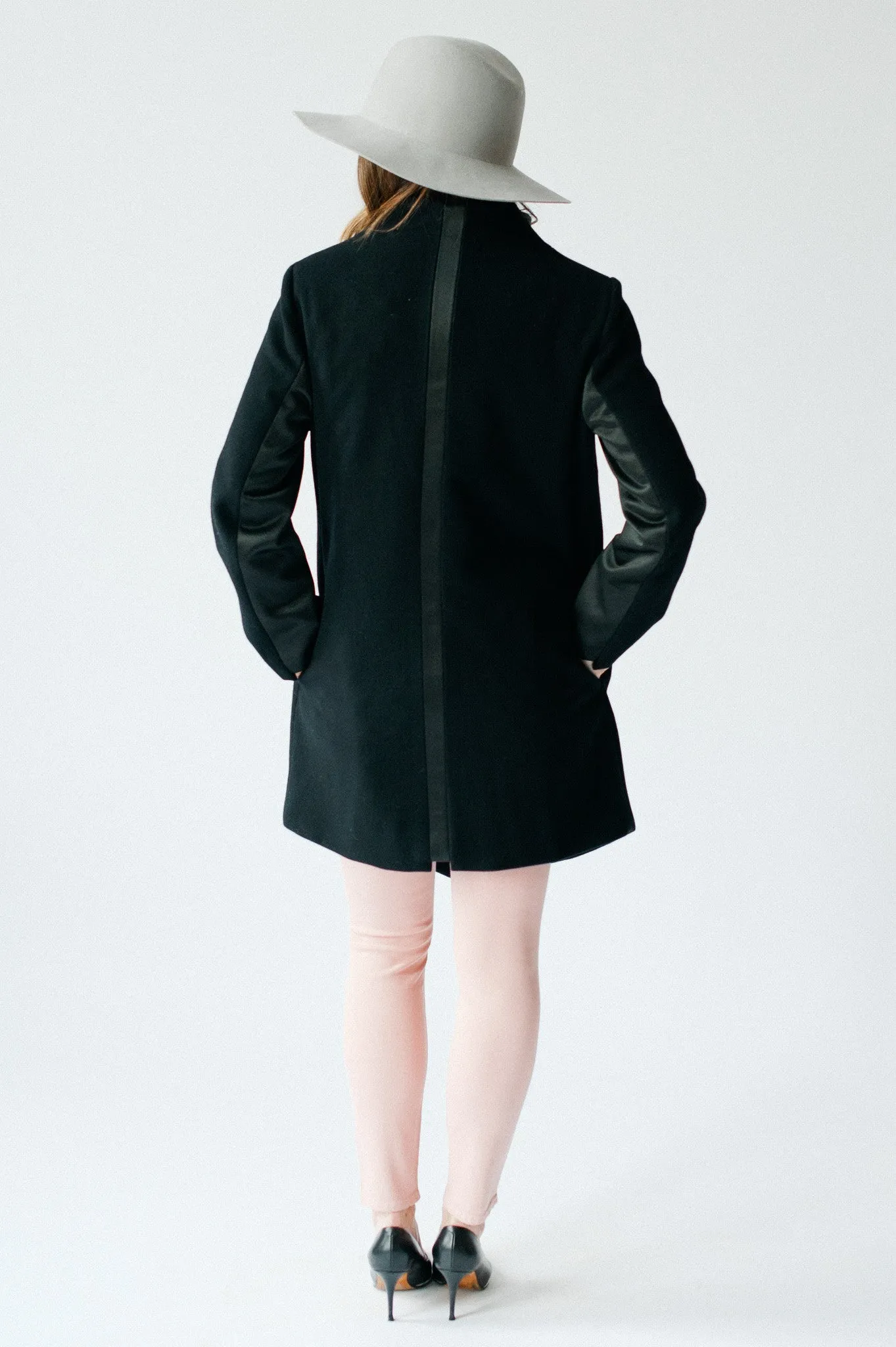 Astor Asymmetric Coat - Black