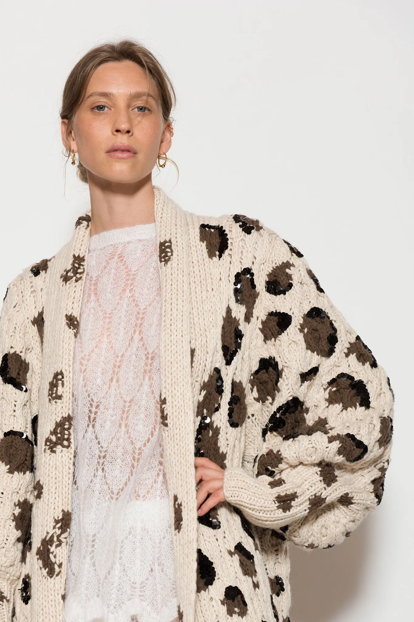 Aurora Leopard Cashmere Coat