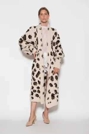 Aurora Leopard Cashmere Coat