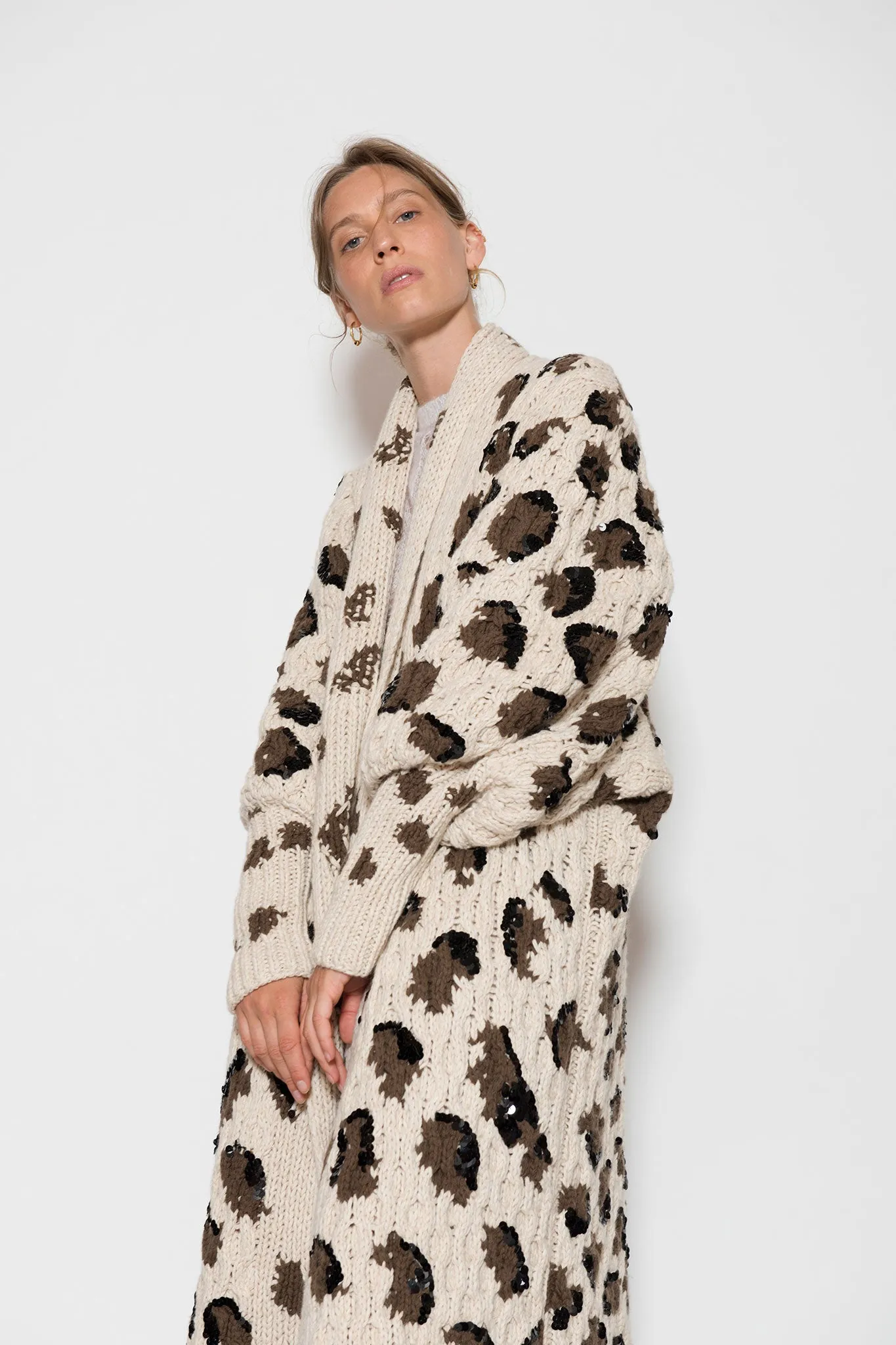 Aurora Leopard Cashmere Coat