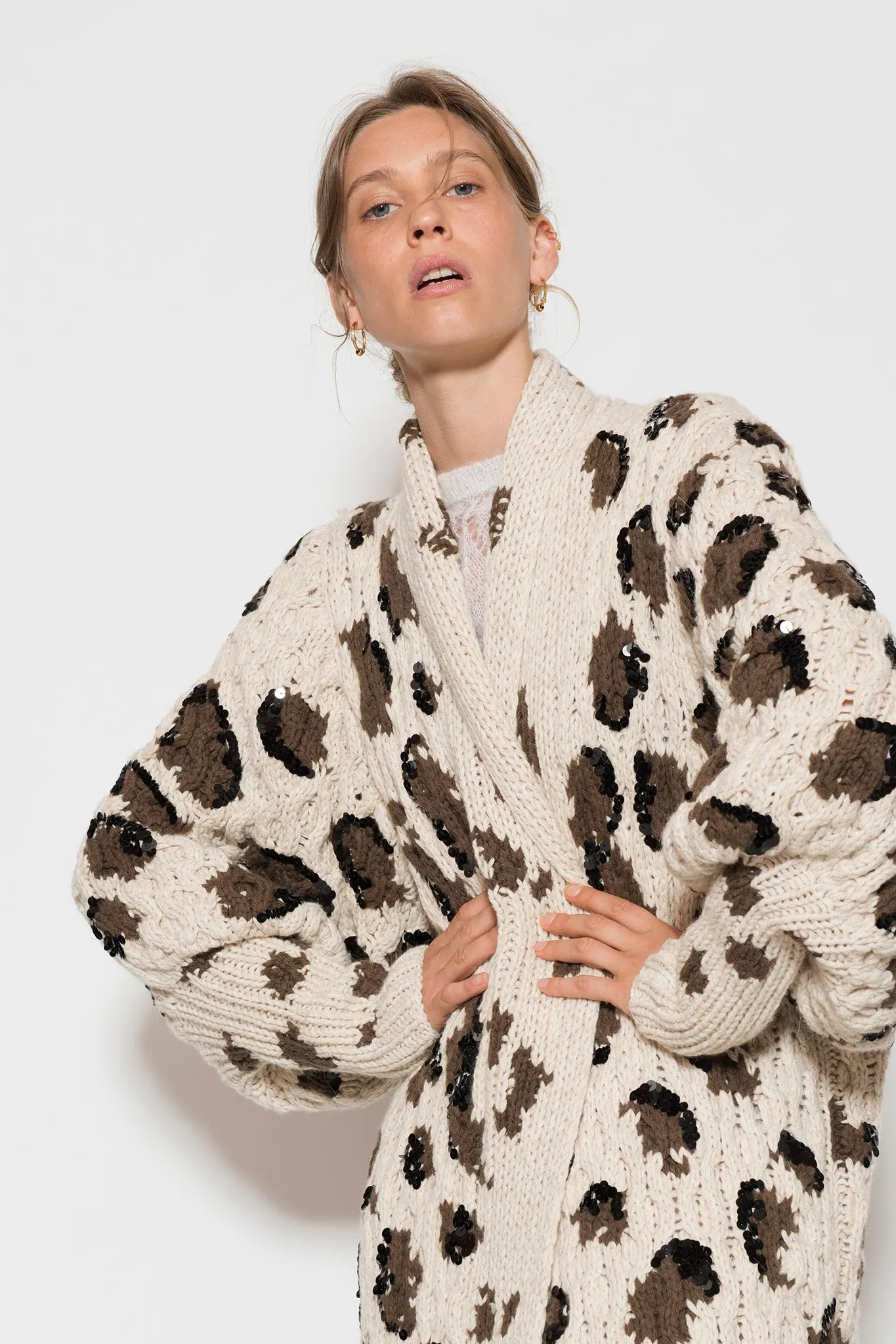 Aurora Leopard Cashmere Coat