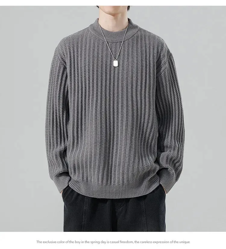 Autumn And Winter New Men's Knitwear Sweater Fashion Trend Round Neck