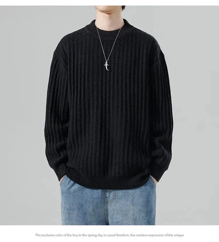 Autumn And Winter New Men's Knitwear Sweater Fashion Trend Round Neck