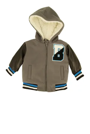 Baby Boys 12-24M Color Blocked Hooded Varsity Jacket