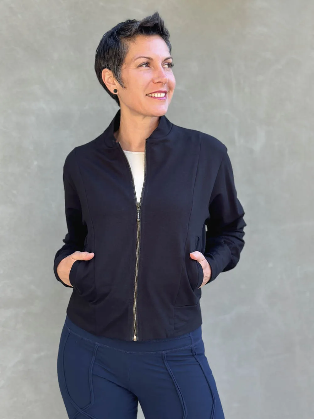 Bamboo Fleece Bomber Jacket