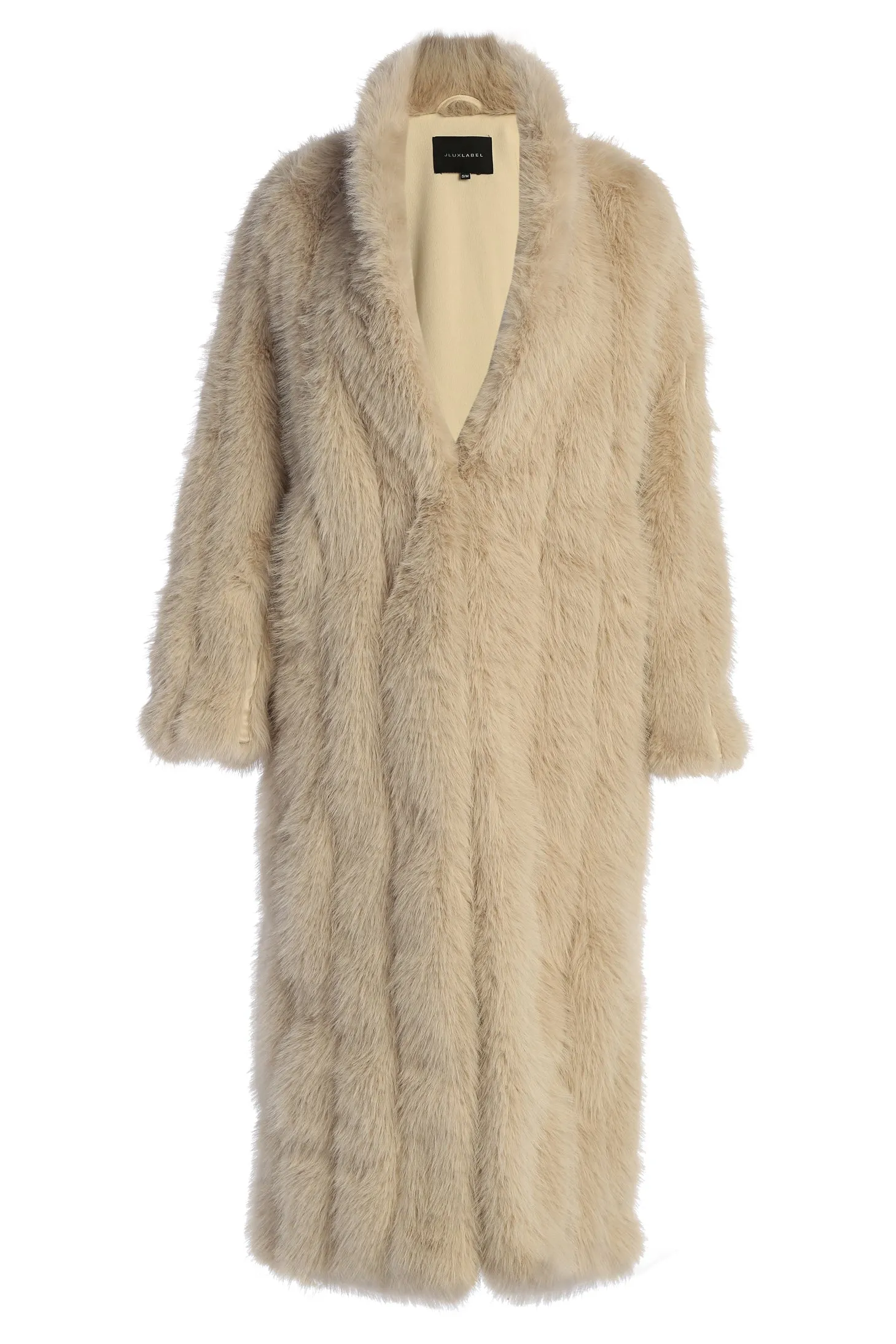 Beige Manhattan Faux Fur Coat