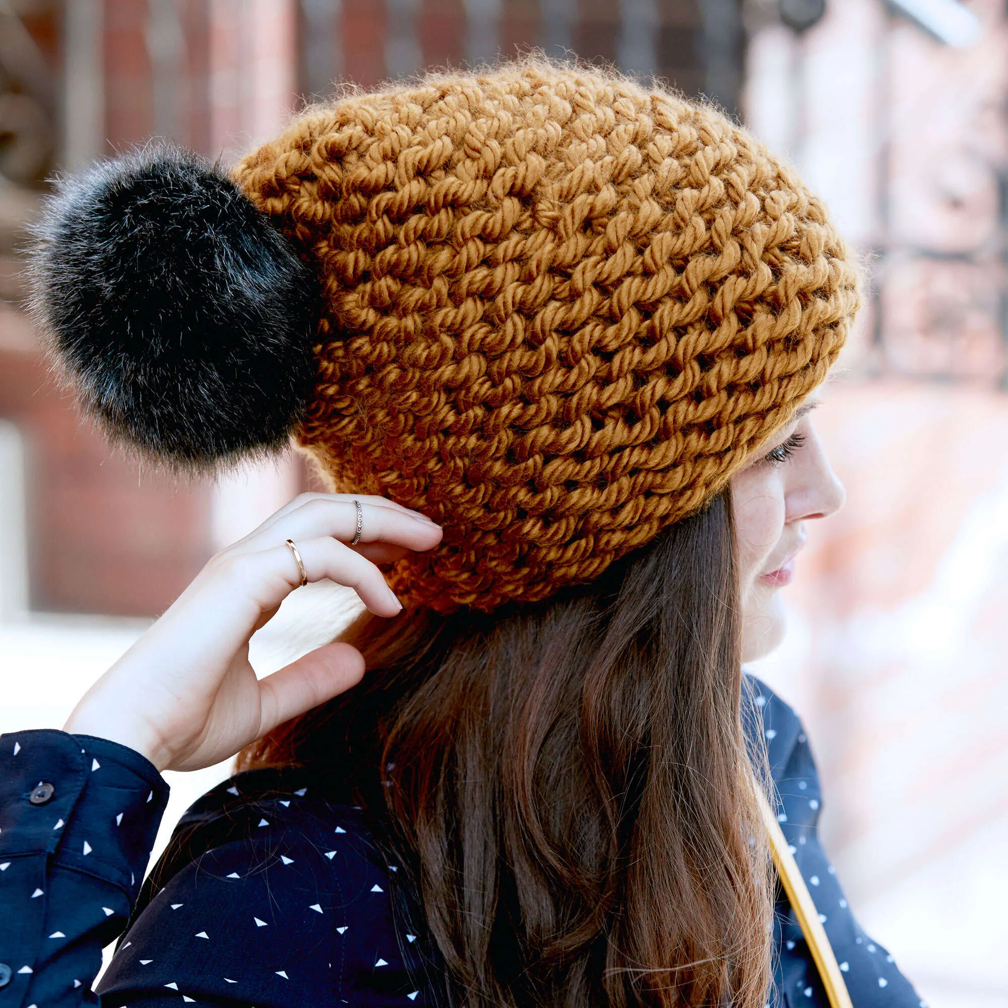 Bernat Garter Knit Hat