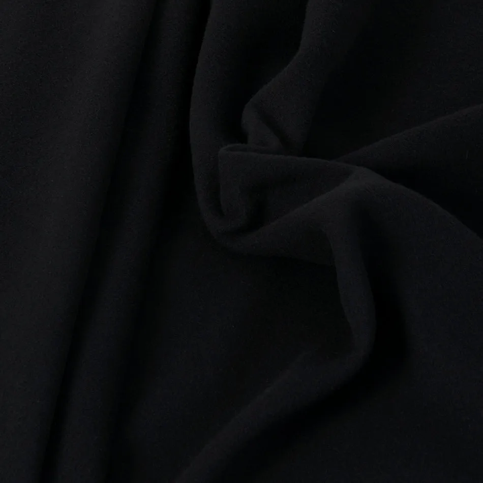 Black Coating Wool Fabric 252