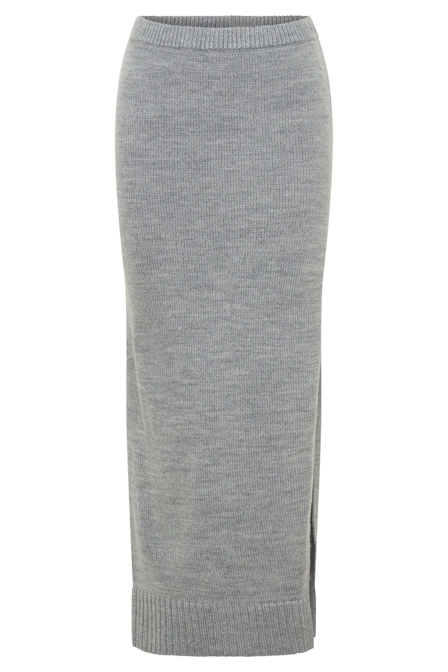 Brittany Knit Midi Skirt - Grey Marle