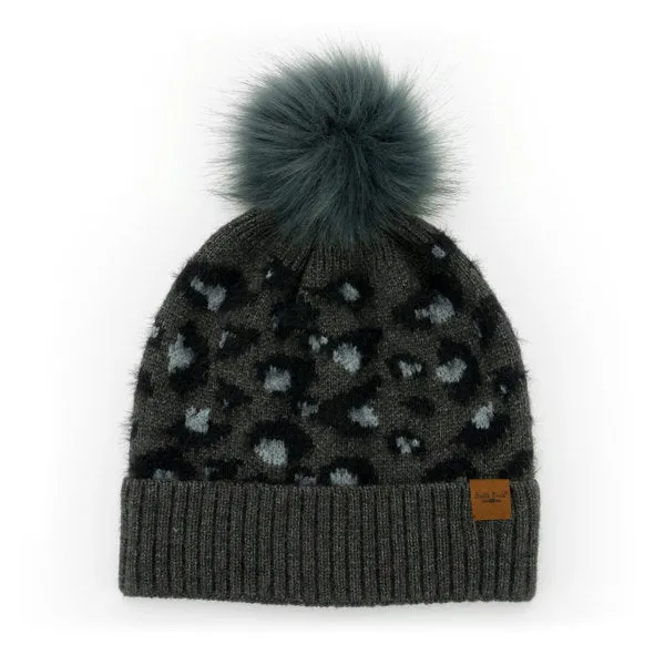 Britt's Knits Snow Leopard Pom Hat