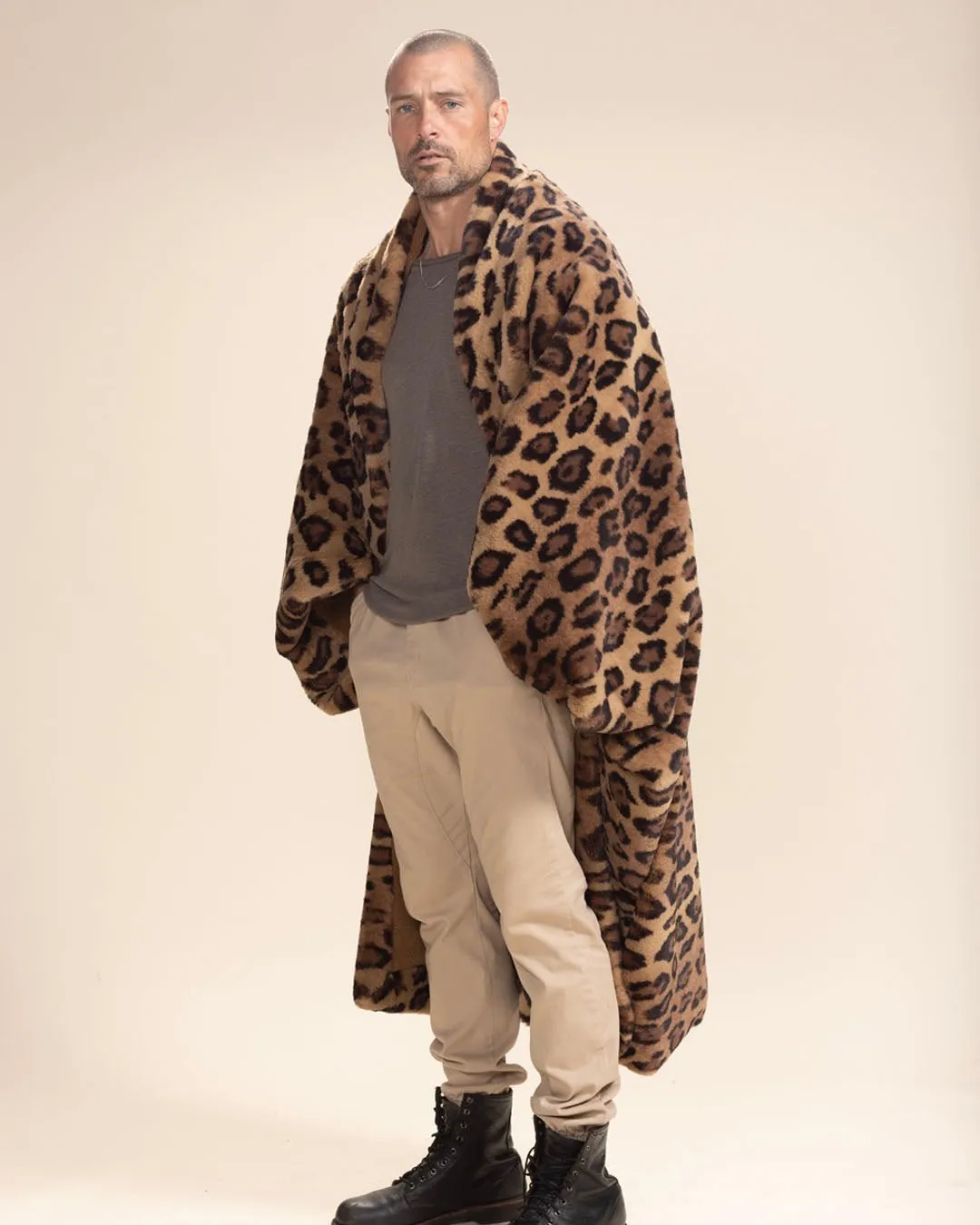 Caramel Leopard Faux Fur Throw