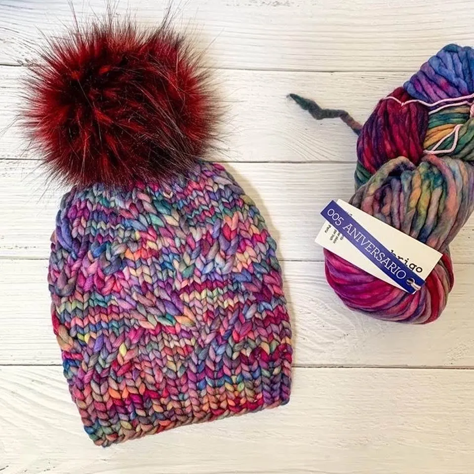 Chasing Rainbows Beanie Knit Pattern