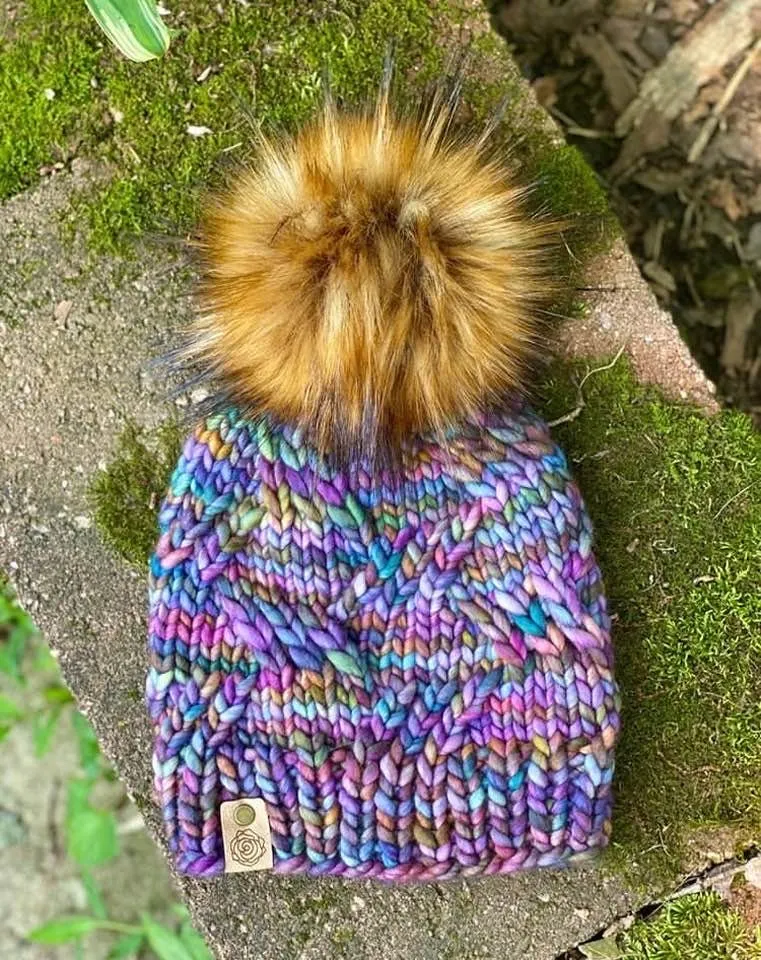 Chasing Rainbows Beanie Knit Pattern