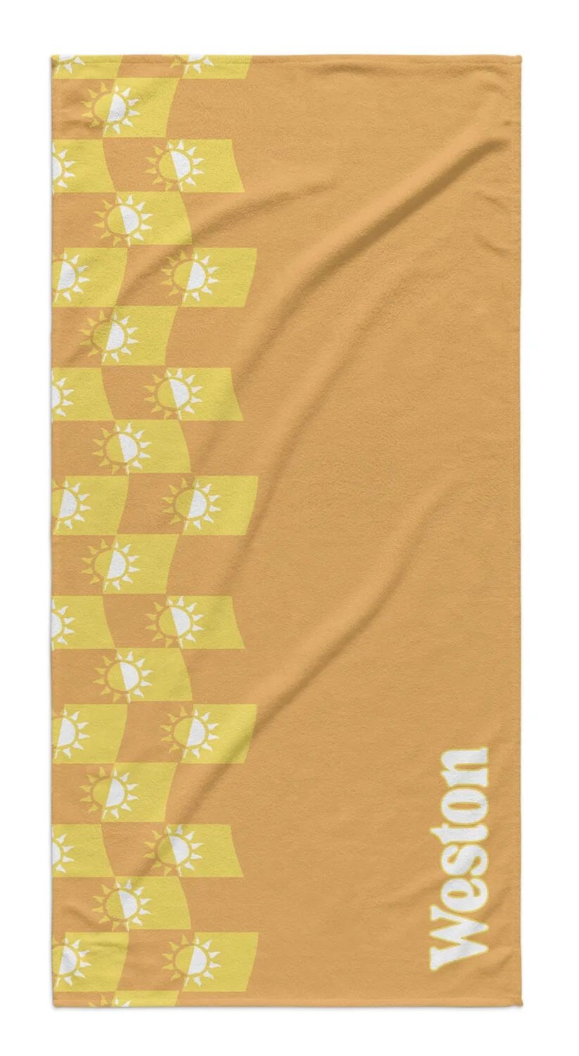 CHECKERED SUN PERSONALIZED  PREMIUM TOWEL