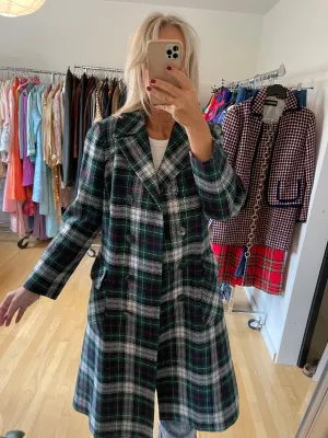 Checkered Wool Coat