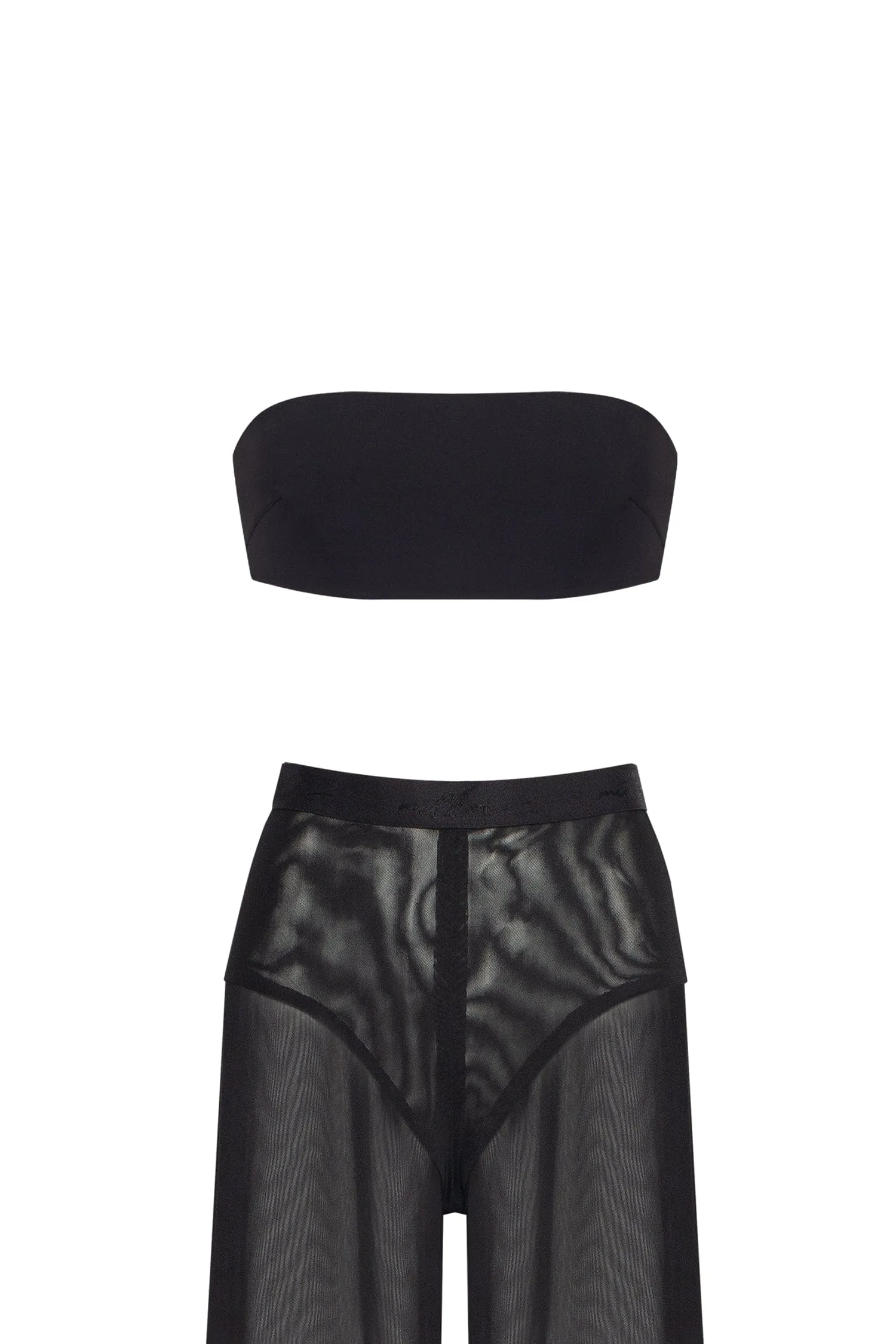 Chic sheer co-ord set in black, Xo Xo