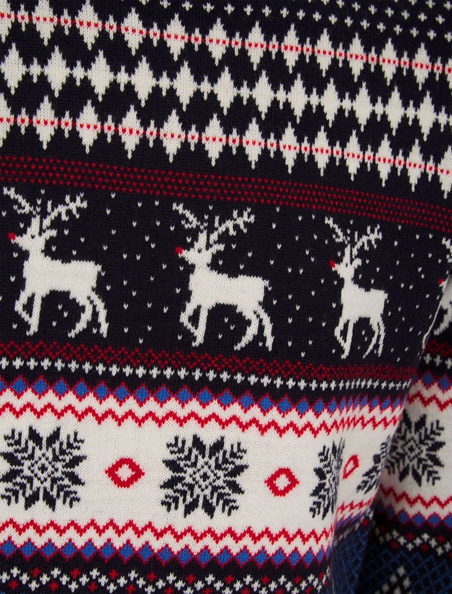 Christmas Milat Nordic Fairisle Mens Christmas Jumper - Blue