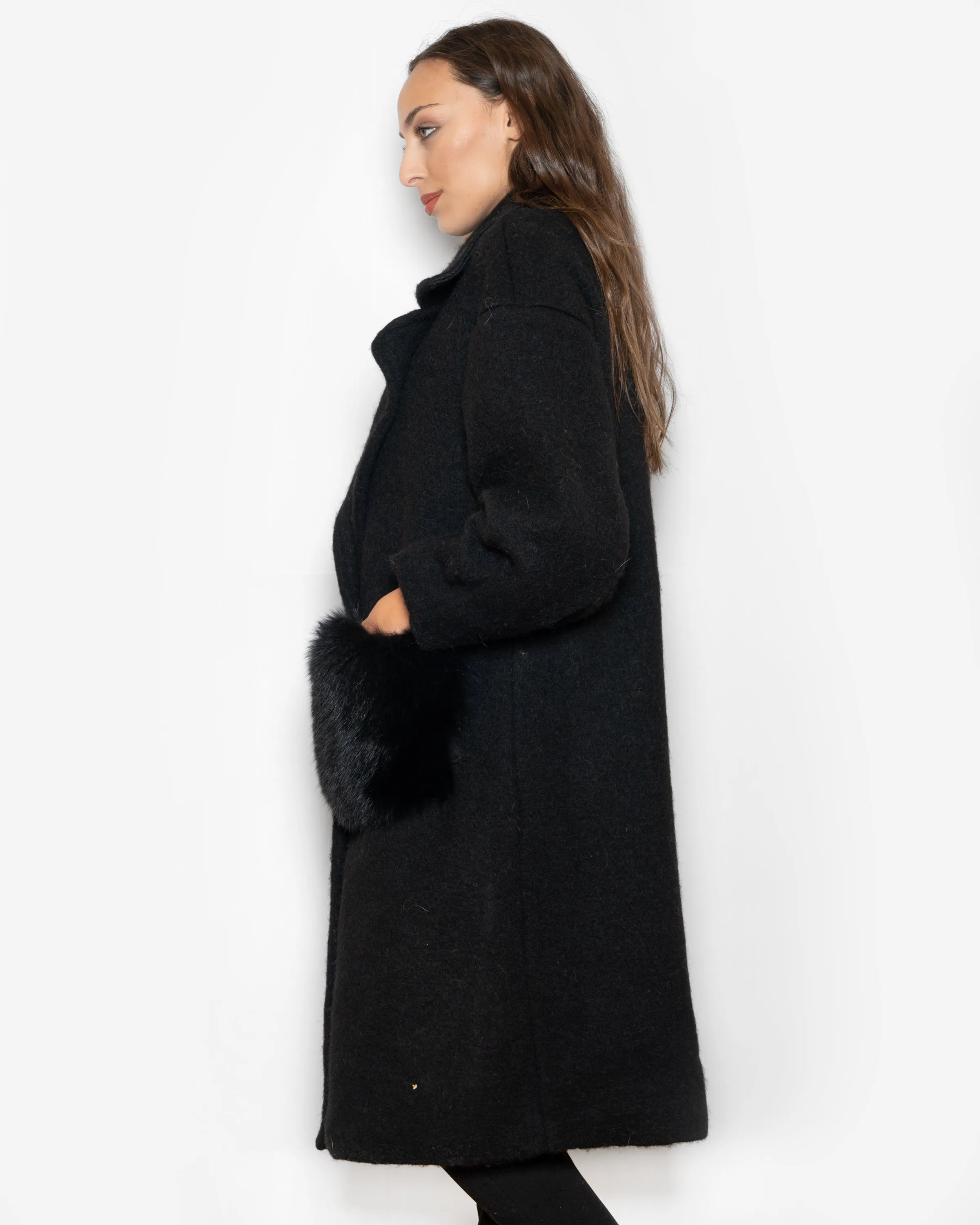 Coat With Fox pockets black