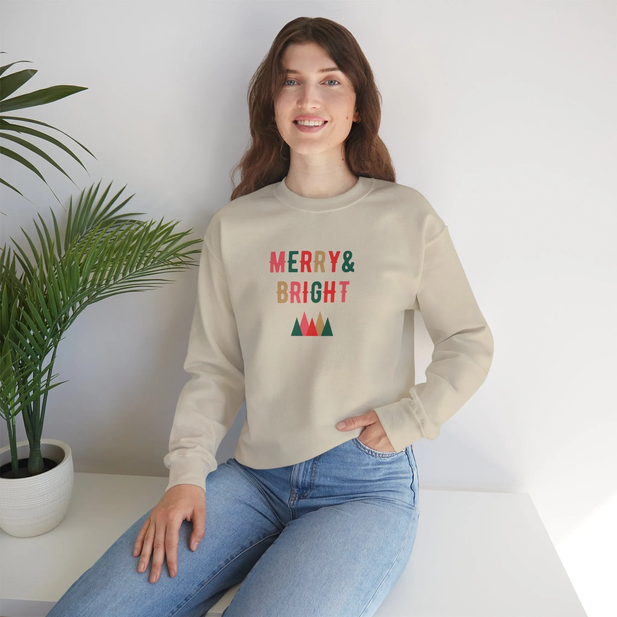 Crewneck Sweatshirt - Merry and Bright Design