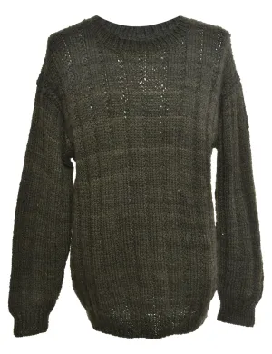 Dark Green Long Sleeved Jumper - M