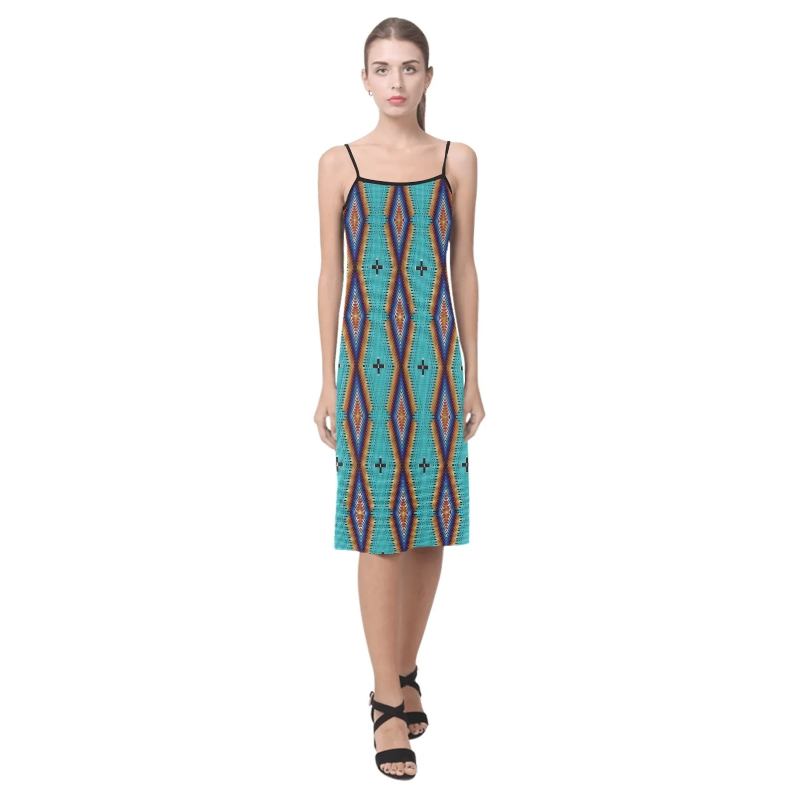 Diamond in the Bluff Turquoise Alcestis Slip Dress