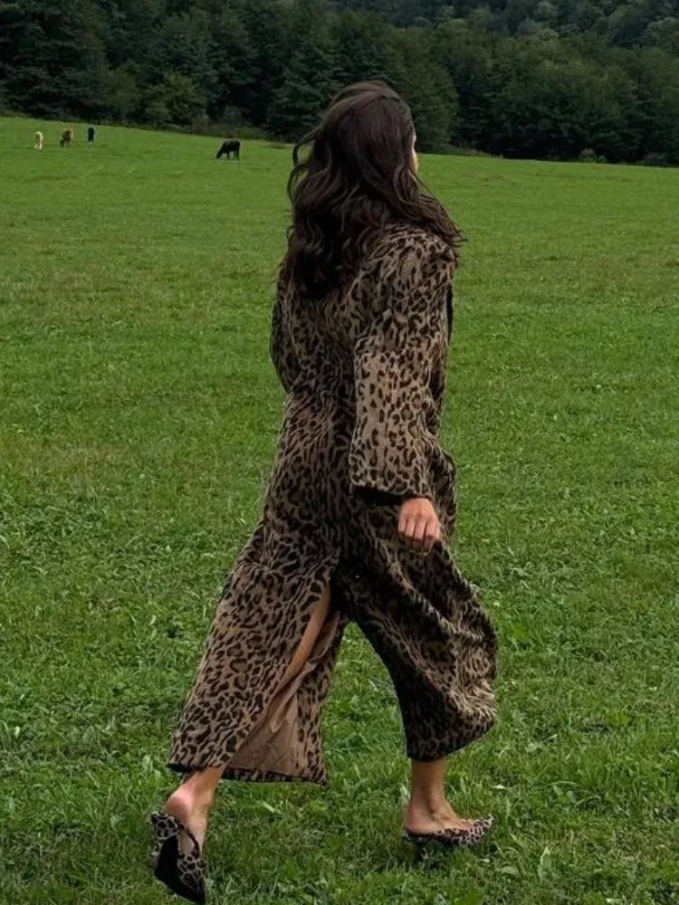 Disira - Leopard print oversized coat