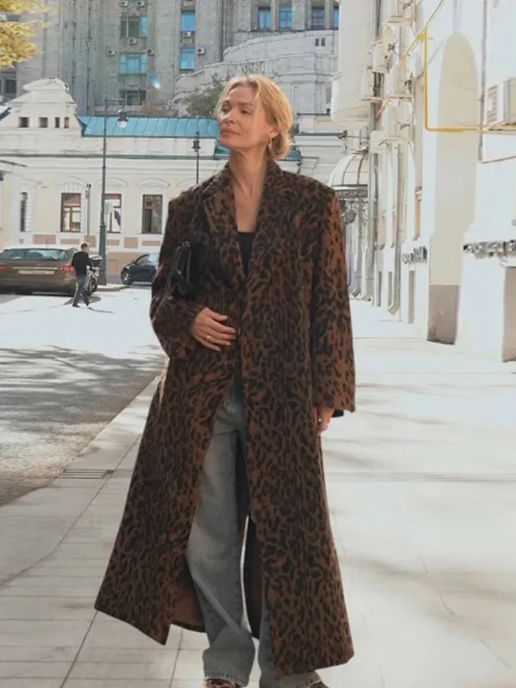 Disira - Leopard print oversized coat