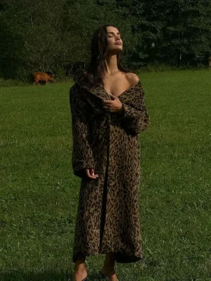 Disira - Leopard print oversized coat