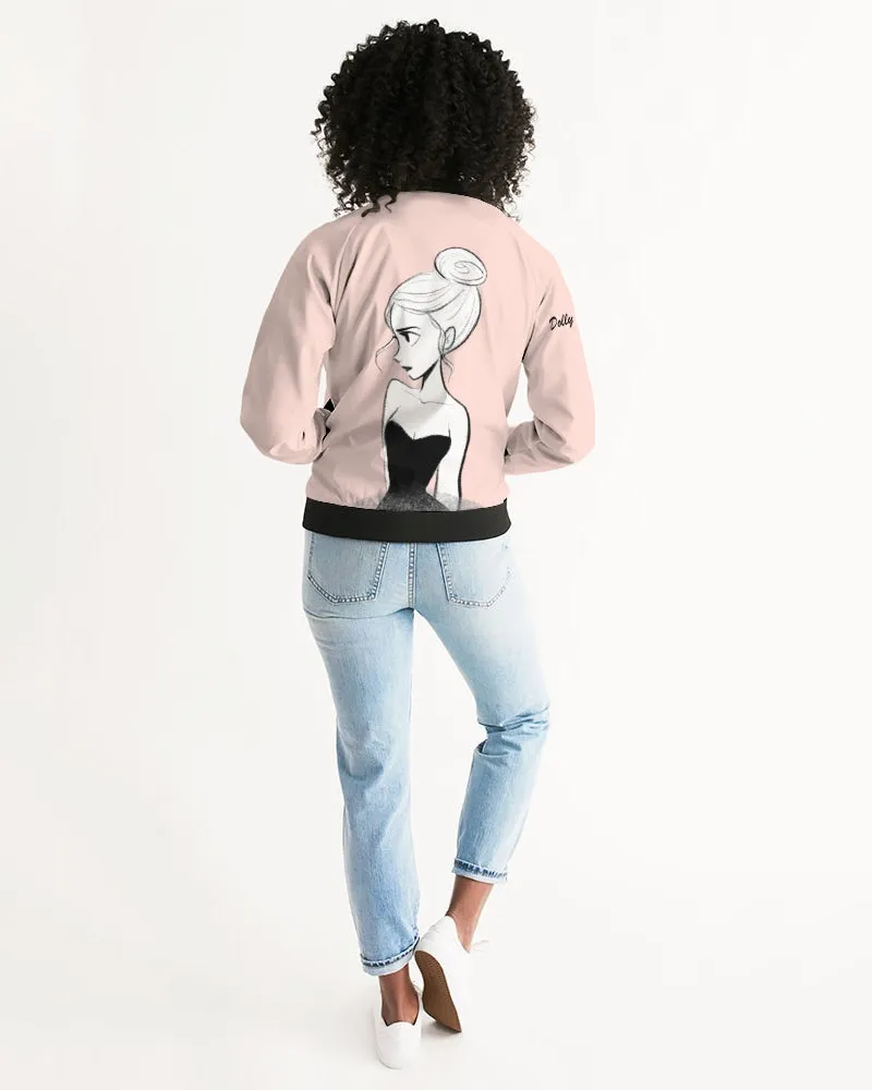 DOLLY DOODLING Ballerina Dolly pink Women's Bomber Jacket