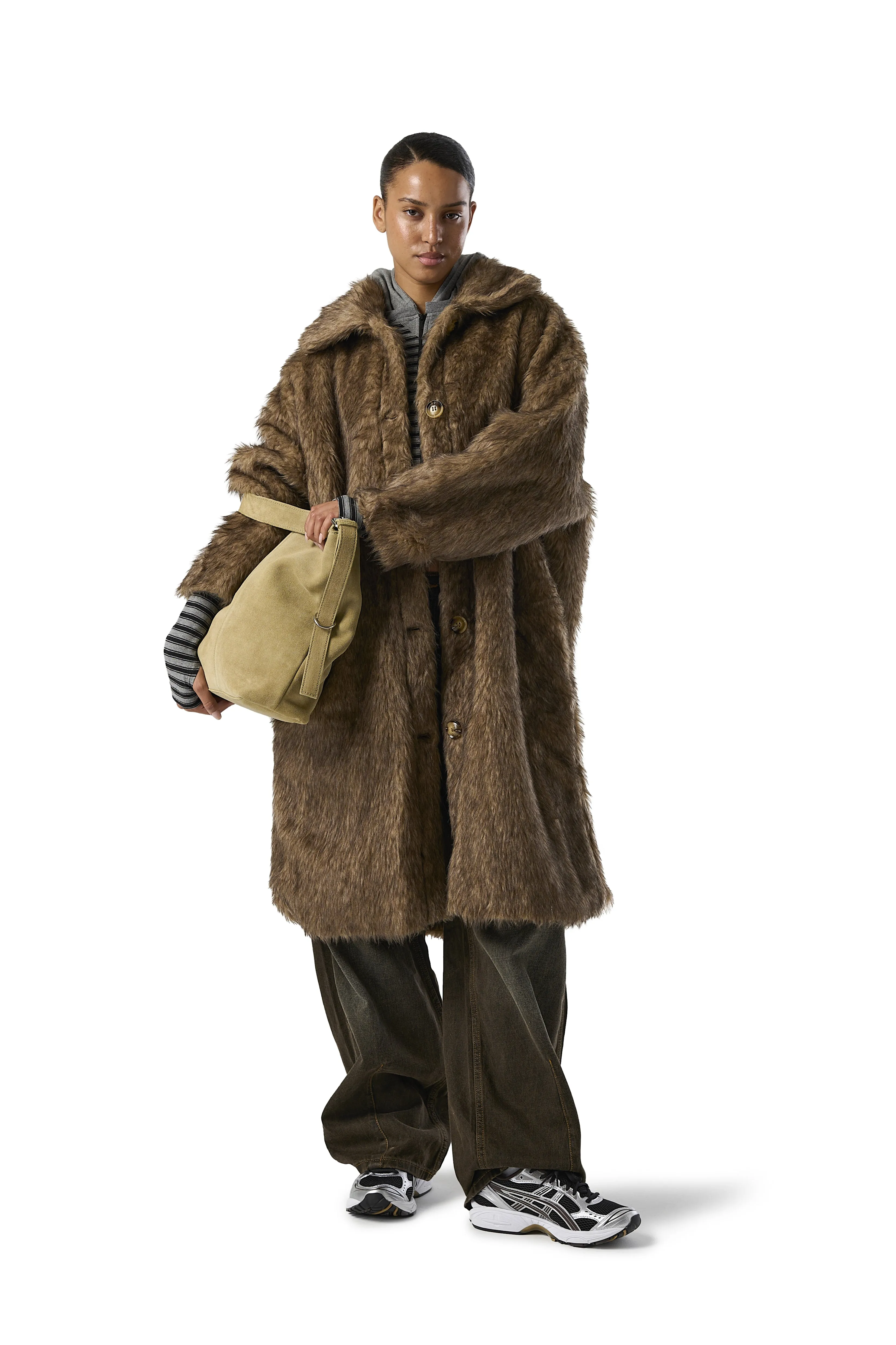 Donnie Faux Fur Longline Coat