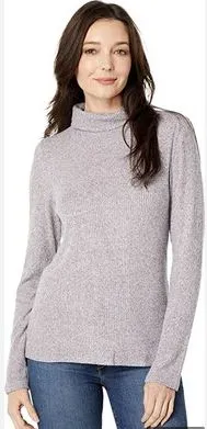 Dylan Romi Heathered Rib Top Heather Grey