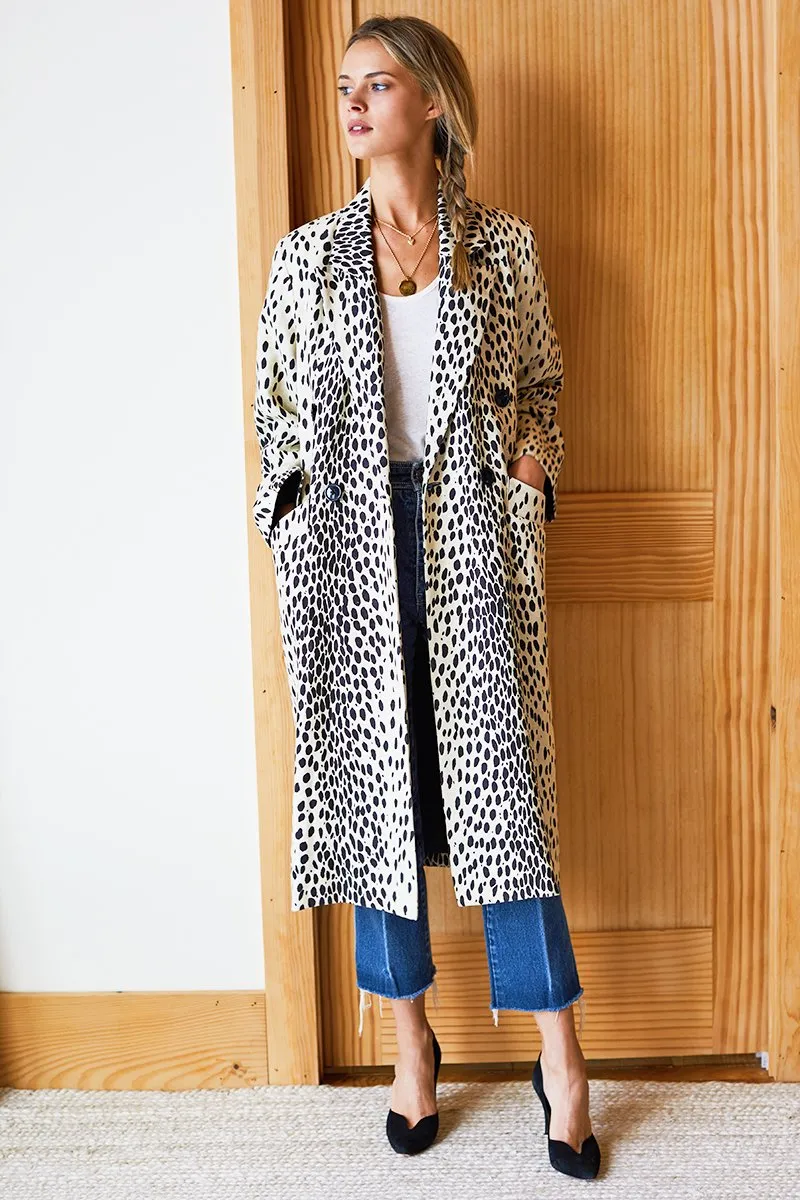 Emerson Fry Bowery Coat Leopard Linen