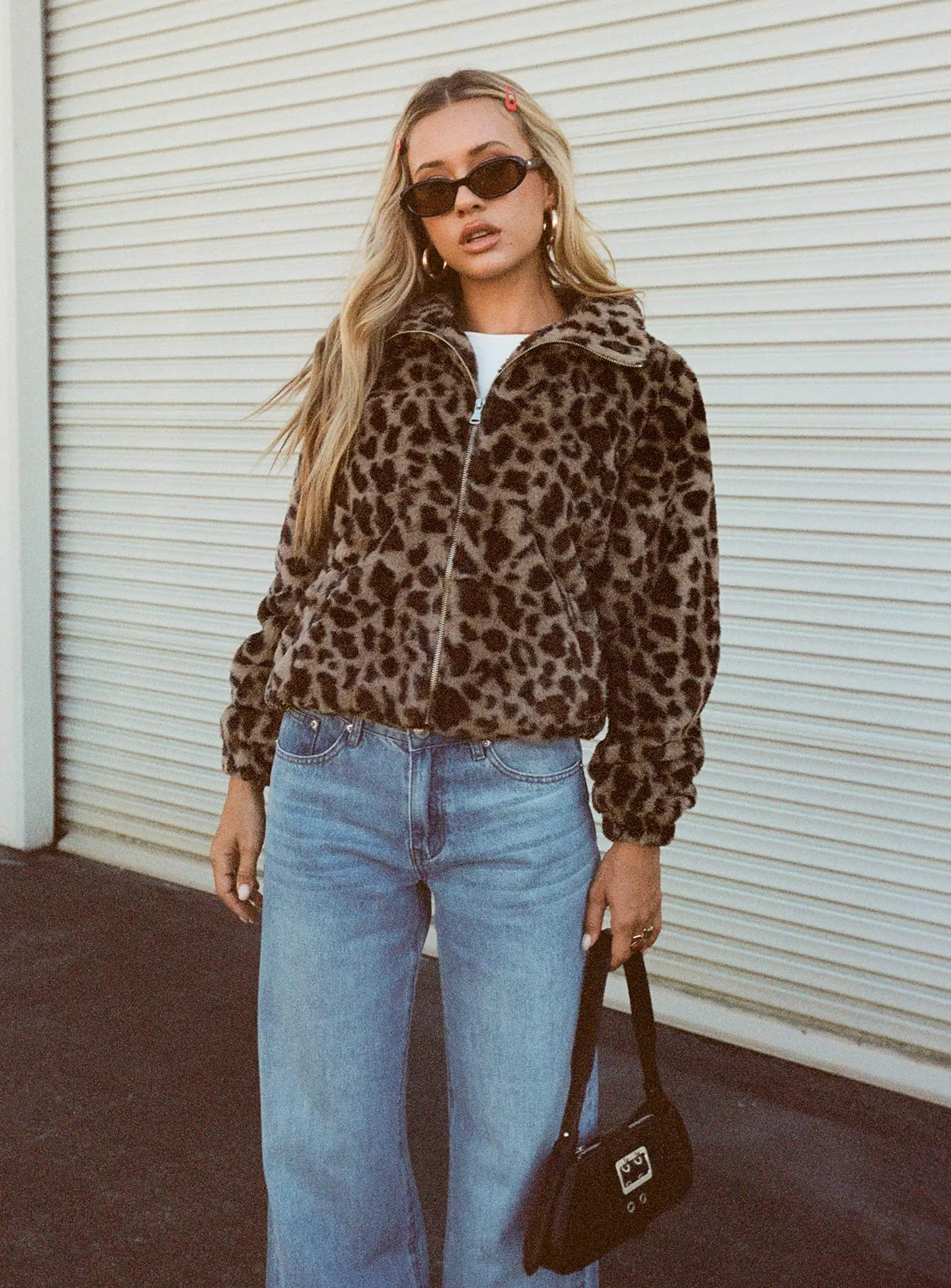 Fashionkova Caine Faux Fur Jacket Leopard