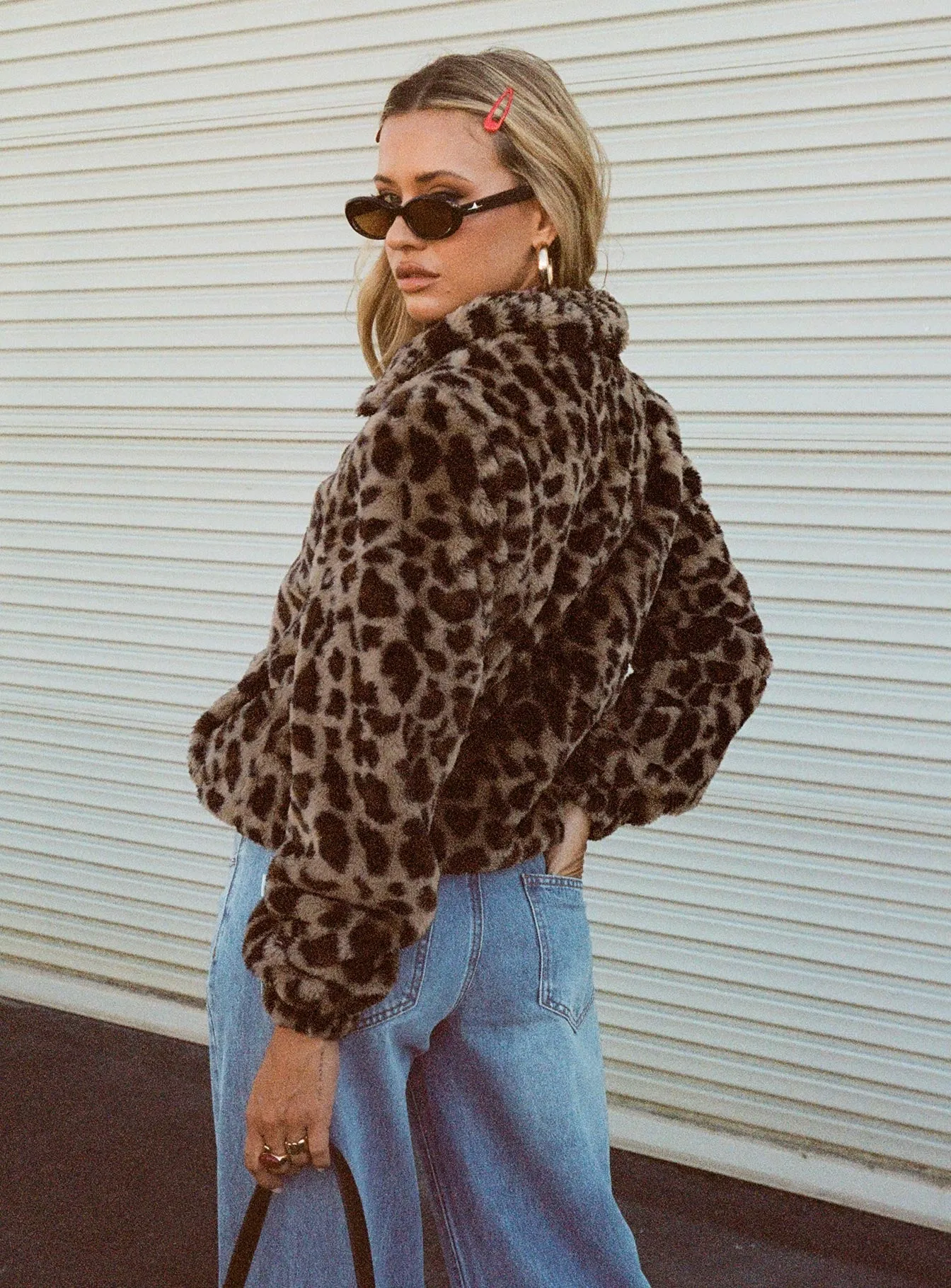 Fashionkova Caine Faux Fur Jacket Leopard