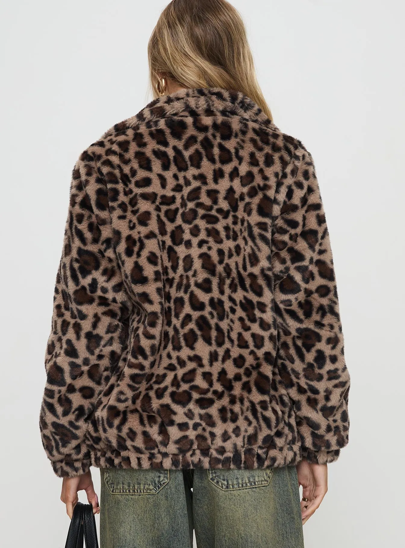 Fashionkova Caine Faux Fur Jacket Leopard